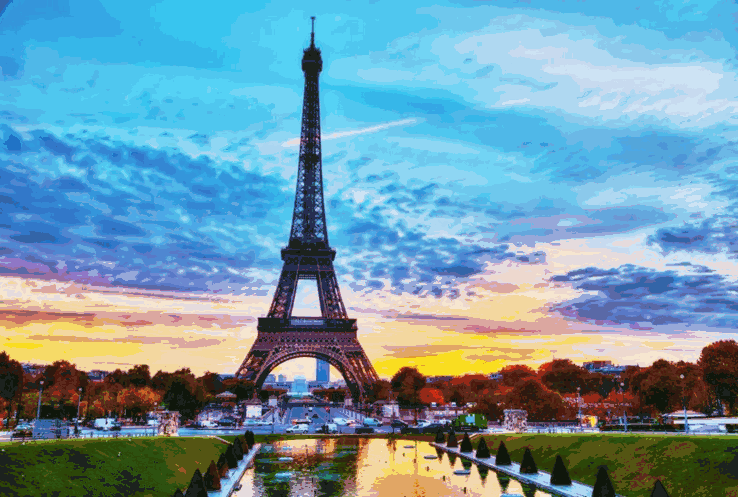 A collage of Western European cities including Paris, Prague, and Barcelona