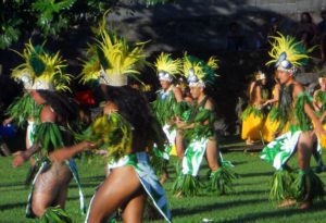 Dancers performing traditional Tahitian music