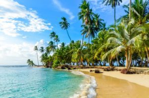 Tropical beach paradise in Panama