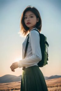 A backpacker exploring Barcelona