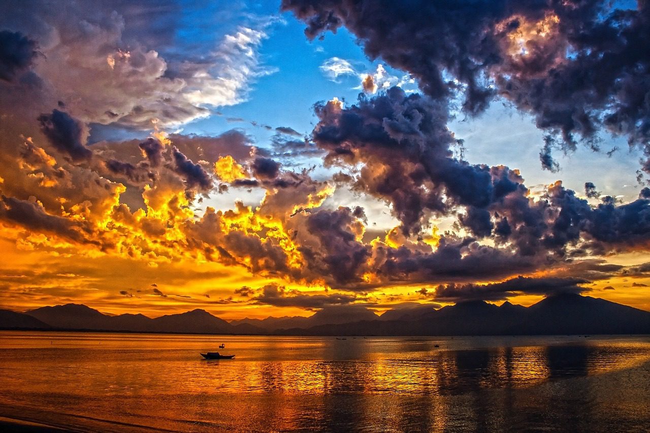 A stunning sunset captured by a joyful photographer
