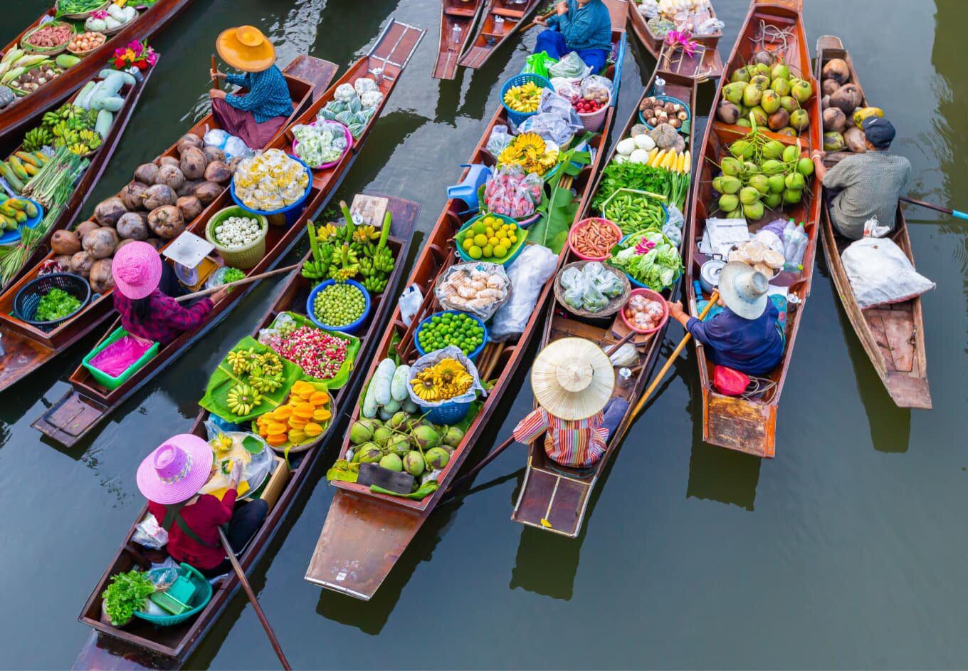 Floating Market in Thailand
