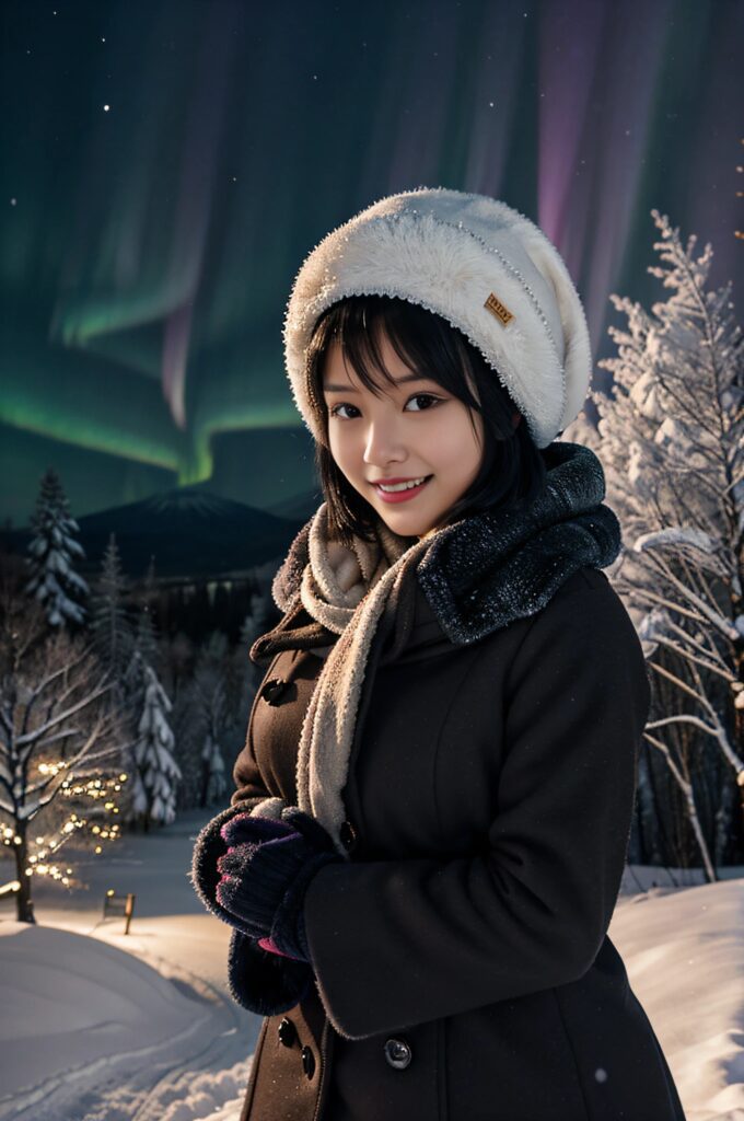 Amber Takahashi capturing the Northern Lights
