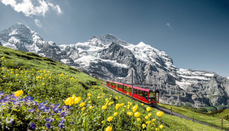 The majestic peaks of the Jungfrau Region