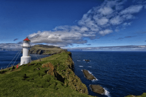 View from the lighthouse on Mykines Island